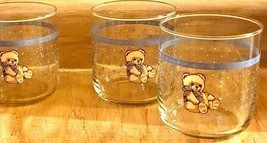 Tienshan Country Bear Rocks Juice Glasses Libbey  3.5&quot; Set Of 3 Theodore Teddy - £14.00 GBP