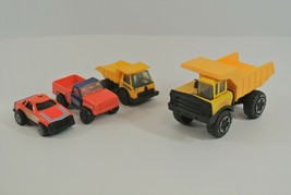 Tonka Lot of 4 Vehicles Dump Trucks Tipper Red Pickup Mini Friction Car 1978 - $24.00