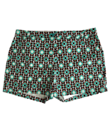Crown &amp; Ivy White, Black, Blue, Orange Geo Print Flat Front Shorts Size 24W - $26.05 CAD