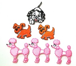 6 pcs /set Dog Embroideries Patch Motif Appliques Crafts Supply Iron on PH152 - £4.78 GBP