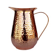 Pure Copper Hand Hammered Jug NEW Heavy Gauge Pure Solid Hammered Copper Moscow  - £59.10 GBP