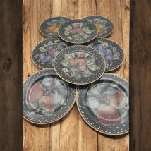 Sasaki Fruit Mosaic Luncheon Dessert Plates By Stephen Dweck 9 &quot; Set of ... - $113.84