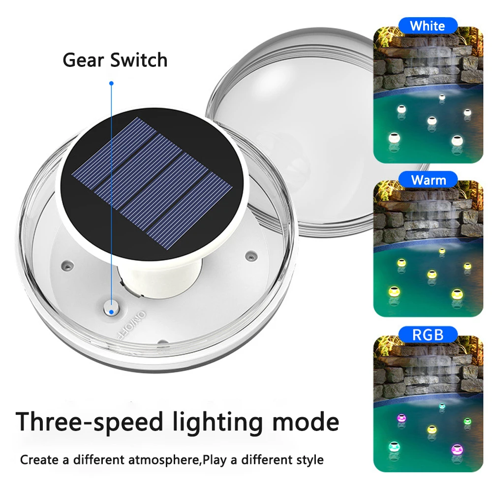 Outdoor Floating Ball Solar Lamp Christmas Pool Party Decor Lights Under Water G - £112.26 GBP