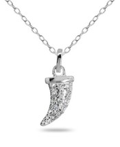 Giani Bernini Cubic Zirconia Horn Pendant in Sterling Silver, One Size, Silver - £32.77 GBP