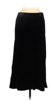 J Jill Skirt Black Crushed Velvet Panel Maxi 100% Rayon Zip Back Front 6... - £28.55 GBP