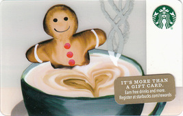 Starbucks 2016 Gingerbread Hot Tub Collectible Gift Card New No Value - £2.27 GBP