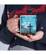 Scripture Cross Scene Mug | Inspirational Bible Verse Coffee Cup - $14.99