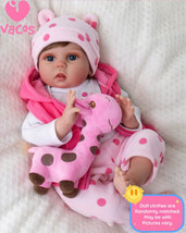 VACOS 22&quot; Handmade Realistic Reborn Baby Dolls Vinyl Newborn Doll Real Girl Gift - £44.67 GBP