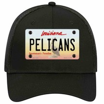 Pelicans Louisiana State Novelty Black Mesh License Plate Hat - £22.90 GBP
