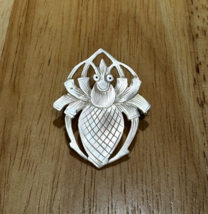 Victorian Carved Mother Of Pearl Spider Brooch Pin Vintage - £45.99 GBP