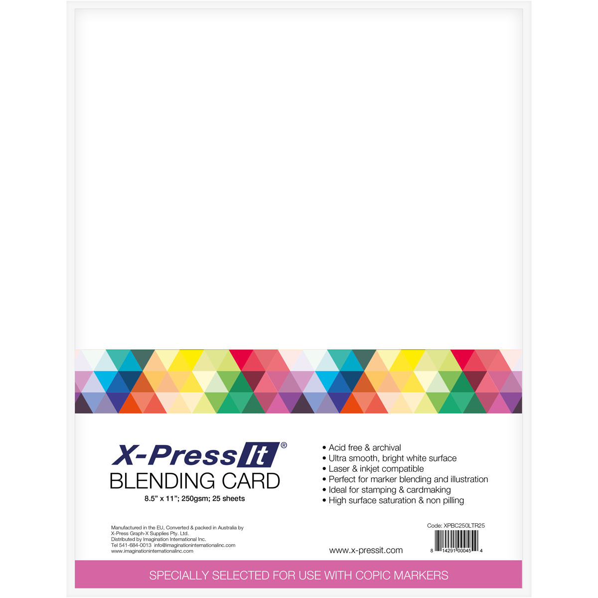 Copic Markers X Press Blendg Card 8.5 X 11 Inches White - £36.22 GBP