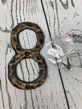 Retro Aesthetic House Number 6in Bronze Adress Number for Mailbox, Cast ... - $13.30