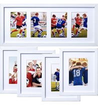 UPWOIGH 8x20 White Panoramic Picture Frame,with Mat to Display 4 Openings - $14.06