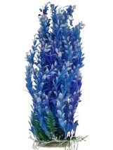 Blue Full Leaf Aquarium Fish Tank Artificial Sea Plant 19&quot;- 20&quot; (50-52cm) Tall - £14.83 GBP