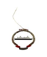 Vintage Noordam Cruise Ship Christmas Ornament – Metal Wreath Ship Ornament - $16.20