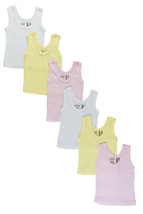 Bambini Large (18-24 Months) Girl Girls Six Pack Pastel Tank Top 100% Co... - £14.05 GBP