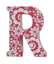 Wooden Block Letter Painted Floral My Peeps &amp; BFF  - New - R - £4.78 GBP