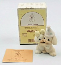 1991 Precious Moments Let's Be Friends Hugging Dogs Birthday Series 527270 w/Box - $12.19