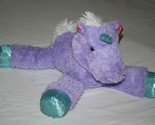 Big MTY Purple Unicorn Large 23” Blue Feet Sparkle Plush Stuffed Soft To... - $34.77