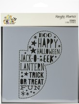 Simple Stories Say Cheese Halloween Stencil 6&quot;X6&quot;- - $9.42