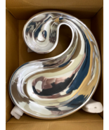 Nambe Morphik Metal Chip and Dip Bowl Silver mt0122 2009 Excellent Use C... - $2,328.06 MXN