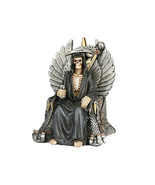 Grim Reaper Death Sitting Stempunk Gear Throne Scythe Holding Goblet  7.... - $35.64