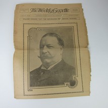 WILLIAM HOWARD TAFT Presidential Election 1908 Newspaper Portrait Cover Antique - £47.25 GBP
