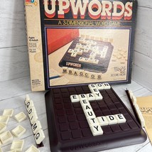 Vtg Milton Bradley Upwords 3D Word Builder Board Game Spell Out Stack Up Score - £34.28 GBP