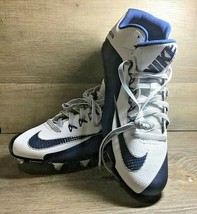 Nike Alpha Pro Low Football Cleats Blue White Royal Men&#39;s Size 16 Spikes... - £23.35 GBP