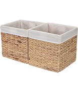 Storageworks Wicker Baskets For Storage With Liners, Water Hyacinth, 2 Pack - $51.97