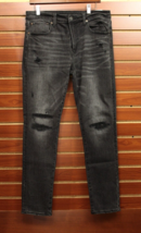 NEW Men&#39;s AE Super Skinny Jeans Destroyed Repair NE(X)T LEVEL Flex Black... - £37.83 GBP