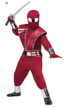 Kids Fire Mirror Ninja Costume Cosplay Dress Up Small Red - £11.91 GBP