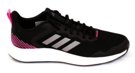 Adidas FluidStreet Black &amp; Pink Lace Up Running Shoes Women&#39;s 9.5 - £93.56 GBP