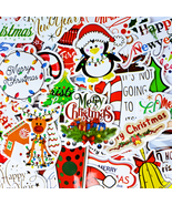 50 PCS Christmas Holiday Sticker Pack, Santa Claus Stickers, New Year De... - £10.79 GBP