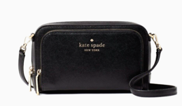New Kate Spade Staci Dual Zip Around Crossbody Black with Dust bag included - £74.99 GBP
