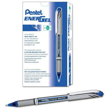 NEW Pentel 12-PACK EnerGel 0.7mm Metal Tip BLUE Liquid Gel Ink Pens BL17-C - £18.00 GBP