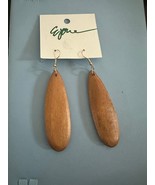 Wooden Colorful Earrings Light Brown Solid but light - $8.91