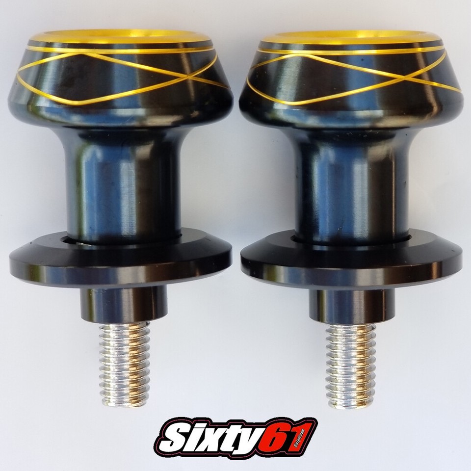 Hayabusa Black Gold Swingarm Spools Suzuki 1999-2016 2017 2018 2019 2020 Sliders Item image 2