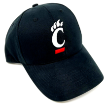 University Of Cincinnati Bearcats Logo Black Curved Bill Adjustable Hat Cap Mens - £12.86 GBP
