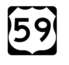 US Route 59 Sticker R1919 Highway Sign Road Sign - $1.45+