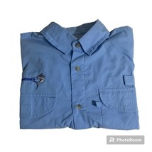 Outdoor Hilton Shirt Men Small Blue Fishing Vented Long-Sleeve Fishingno... - $14.90