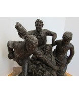 ANTIQUE JOHN ROGERS SCULPTURE CIVIL WAR ERA FROLIC AT OLD HOMESTEAD XLG ... - $674.36 CAD