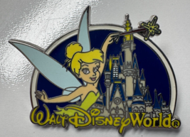 Disney World Where Dreams Come True Tinkerbell Cinderella Castle Pin 2007 - $11.87