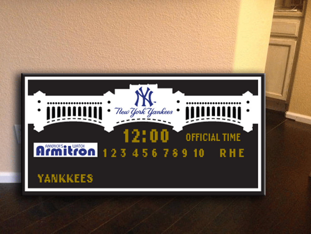 new york yankees scoreboard, Yankees score board, yankees decor - Art
