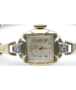 Vintage Helbros 14K Gold Diamond Watch - £195.53 GBP