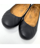 Natural Soul Womens Black Vegan Leather Padded Slip on Ballet Flat Size 8.5 - $403.76 MXN