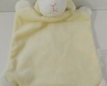 Small yellow lamb baby lovey square mini security blanket pocket open bo... - $7.27