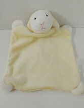 Small yellow lamb baby lovey square mini security blanket pocket open bo... - $7.27