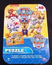 Paw Patrol gang mini puzzle in collector tin 48 pcs New Sealed - £3.14 GBP