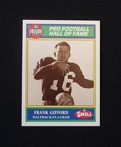 &quot;Frank Gifford&quot; Swell Pro Football Hall Of Fame Football Card Nfl Cards Old Vtg - £3.53 GBP